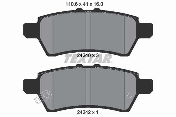 Brake Pad Set, disc brake 2424001