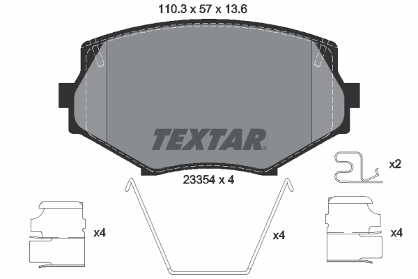Brake Pad Set, disc brake Q+ 2335404
