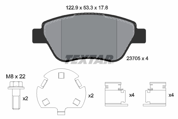 Brake Pad Set, disc brake Q+ 2370507