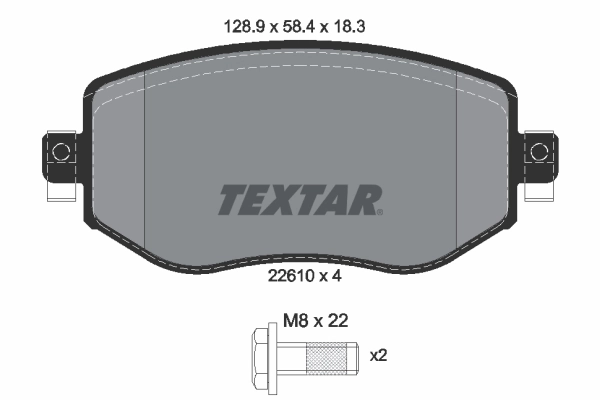 Brake Pad Set, disc brake Q+ 2261001