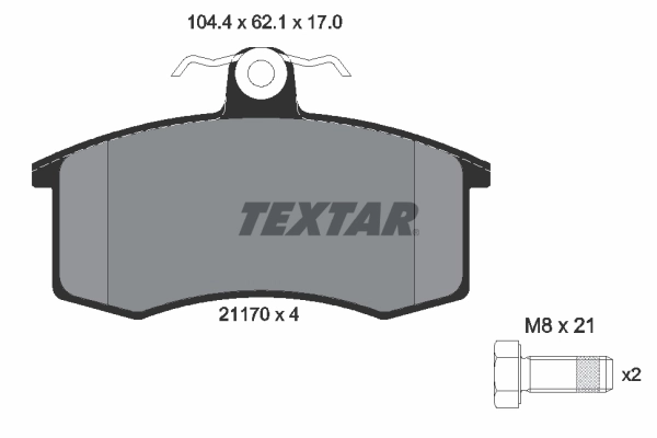 Brake Pad Set, disc brake 2117002