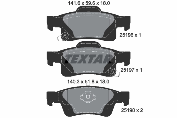 Brake Pad Set, disc brake Q+ 2519601