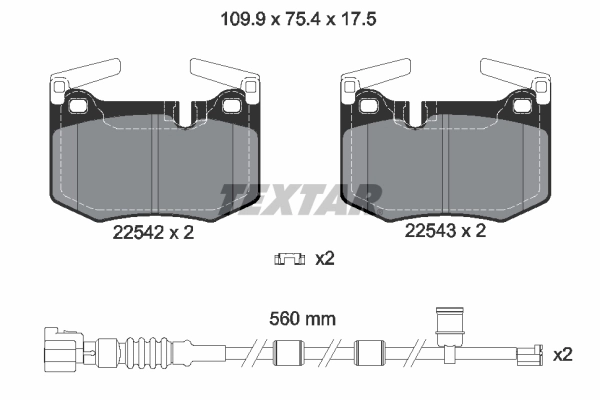 Brake Pad Set, disc brake Q+ 2254201