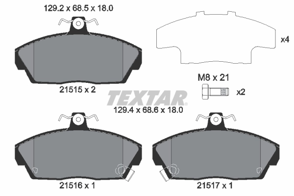 Brake Pad Set, disc brake 2151503
