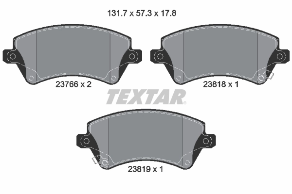 Brake Pad Set, disc brake Q+ 2376601