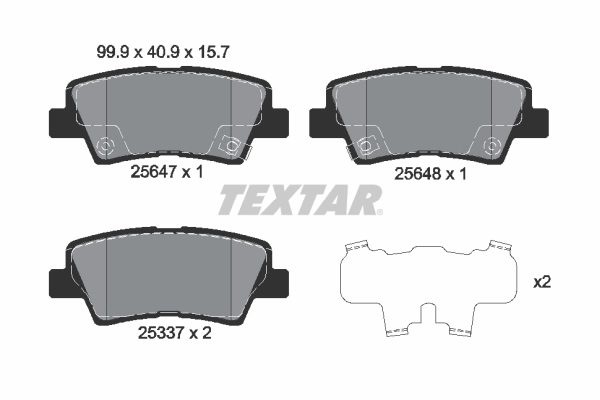 Brake Pad Set, disc brake Q+ 2564701