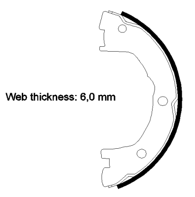 Brake Shoe Set, parking brake 91081400