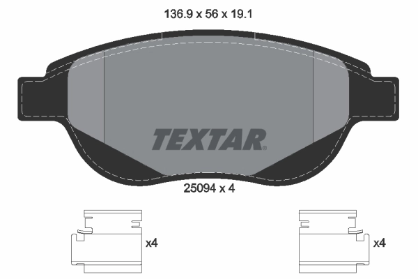 Brake Pad Set, disc brake Q+ 2509401