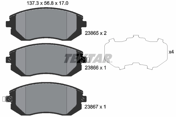Brake Pad Set, disc brake 2386501