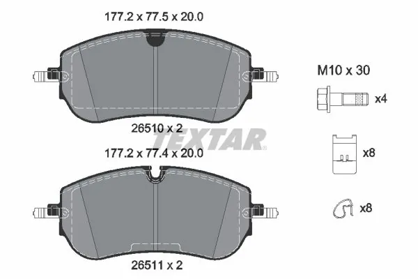 Brake Pad Set, disc brake Q+ 2651001