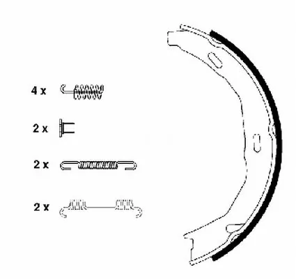 Brake Shoe Set, parking brake 91066900