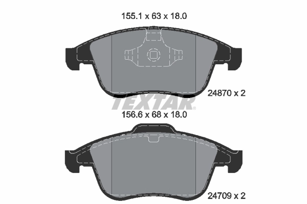 Brake Pad Set, disc brake Q+ 2487001