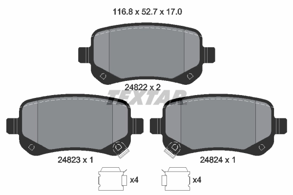 Brake Pad Set, disc brake 2482201