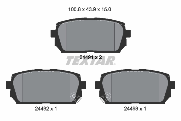 Brake Pad Set, disc brake 2449101