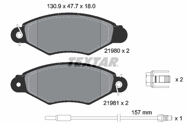Brake Pad Set, disc brake Q+ 2198003