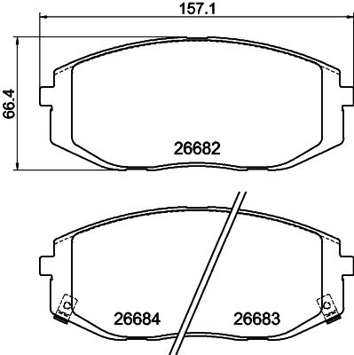 Brake Pad Set, disc brake Q+ 2668201