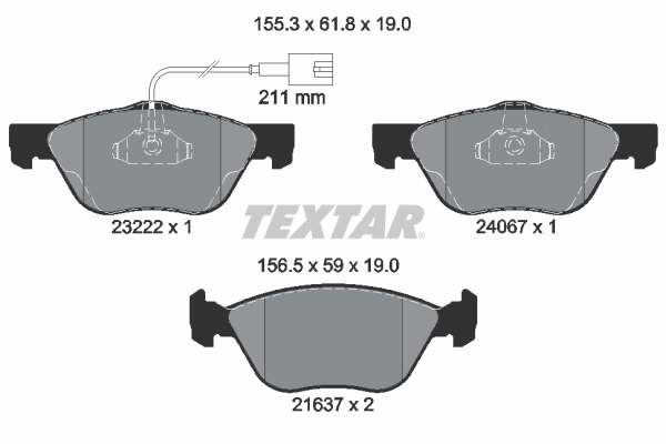 Brake Pad Set, disc brake Q+ 2322201