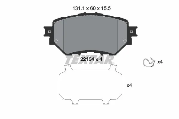 Brake Pad Set, disc brake 2215401