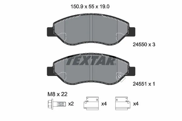 Brake Pad Set, disc brake Q+ 2455001