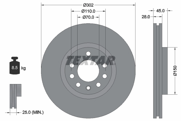 Brake Disc PRO 92118303