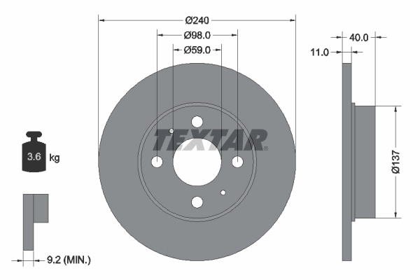 Brake Disc PRO 92061103
