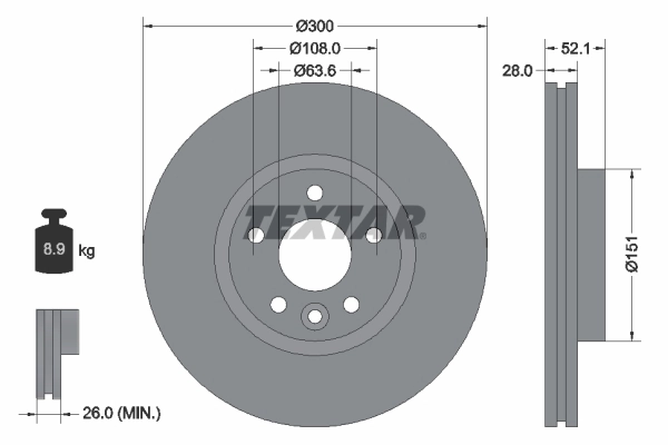 Brake Disc PRO+ 92196905
