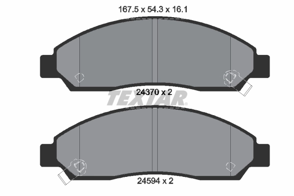 Brake Pad Set, disc brake 2437001