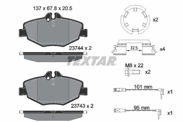 Brake Pad Set, disc brake Q+ 2374303