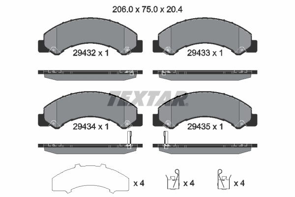 Brake Pad Set, disc brake 2943201