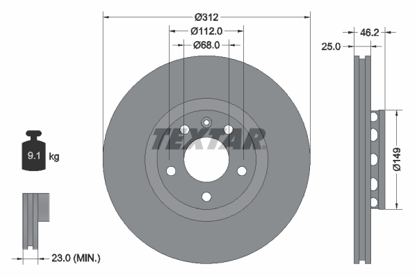 Brake Disc PRO+ 92106105