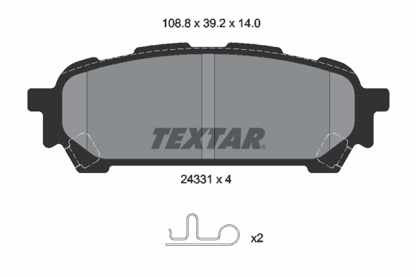 Brake Pad Set, disc brake 2433101