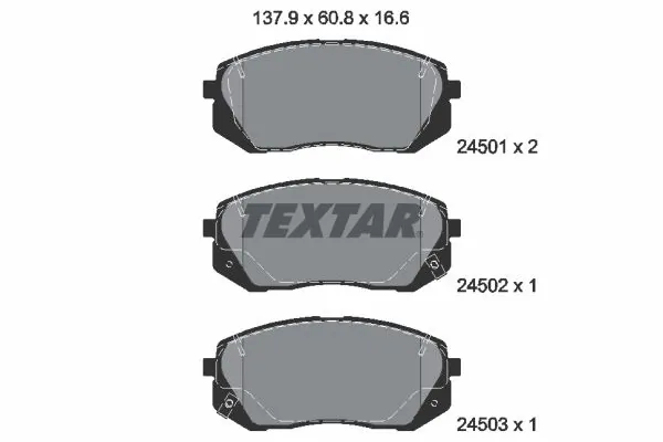 Brake Pad Set, disc brake Q+ 2450101