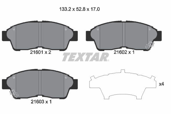 Brake Pad Set, disc brake 2160101