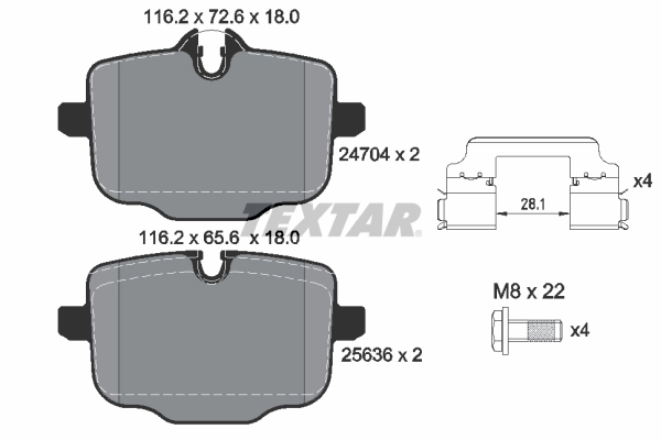 Brake Pad Set, disc brake Q+ 2470401