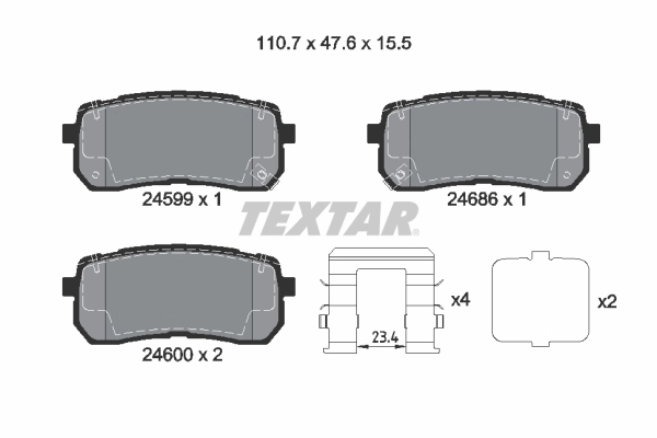 Brake Pad Set, disc brake Q+ 2459904