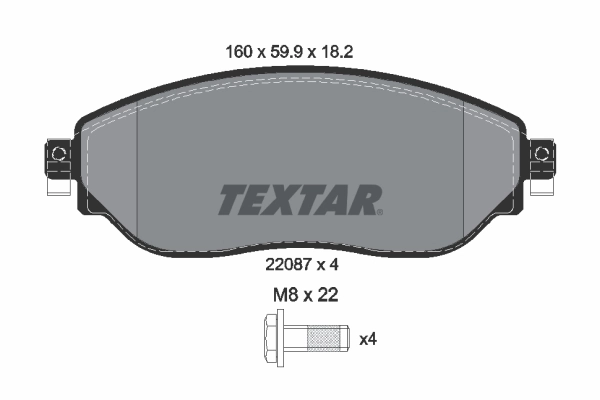 Brake Pad Set, disc brake Q+ 2208701