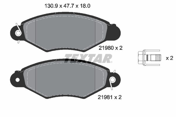 Brake Pad Set, disc brake Q+ 2198004