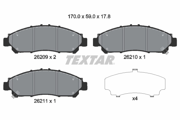 Brake Pad Set, disc brake 2620901