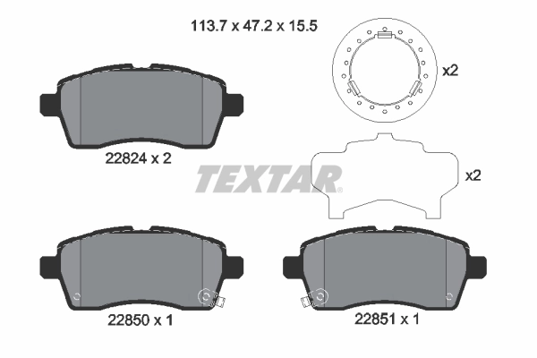 Brake Pad Set, disc brake 2282401