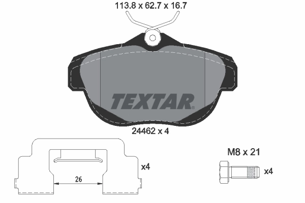 Brake Pad Set, disc brake Q+ 2446201