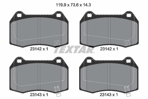 Brake Pad Set, disc brake Q+ 2314201