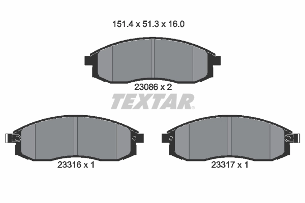 Brake Pad Set, disc brake 2308602