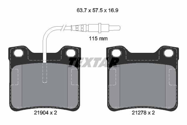 Brake Pad Set, disc brake Q+ 2190403