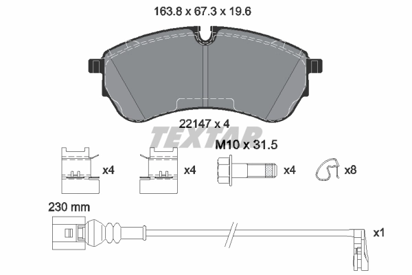 Brake Pad Set, disc brake Q+ 2214703