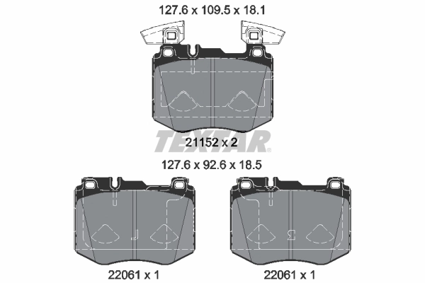 Brake Pad Set, disc brake Q+ 2115203