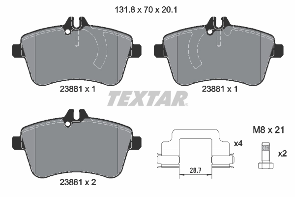 Brake Pad Set, disc brake Q+ 2388101