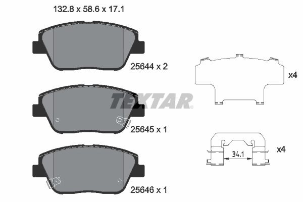 Brake Pad Set, disc brake 2564401
