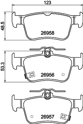 Brake Pad Set, disc brake Q+ 2695801