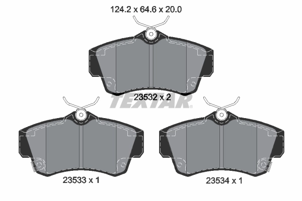 Brake Pad Set, disc brake Q+ 2353202