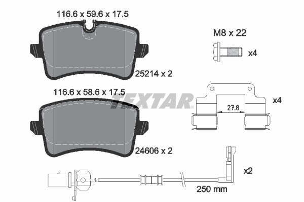 Brake Pad Set, disc brake Q+ 2521405